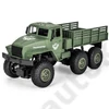 Kép 1/3 - Valósághű katonai távirányítós teherautó 31cm JJRC Q68 4WD zöld
