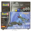 Kép 1/6 - REV-63711 Revell 1:72 Messerschmitt Me262 & P-51B Mustang Combat Set SET