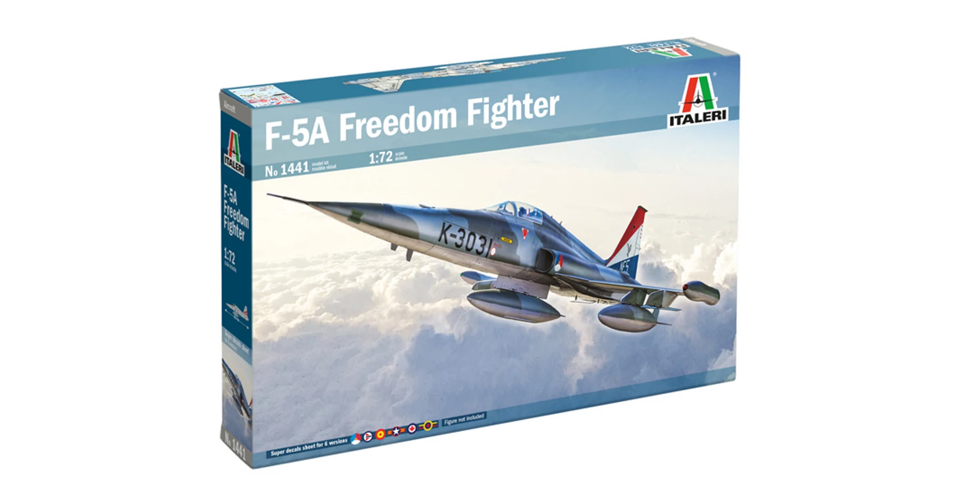 Italeri F-5A Freedom Fighter 1:72 – Maquette Plastique à Monter, 6 Décalcos, Fabriqué En Italie