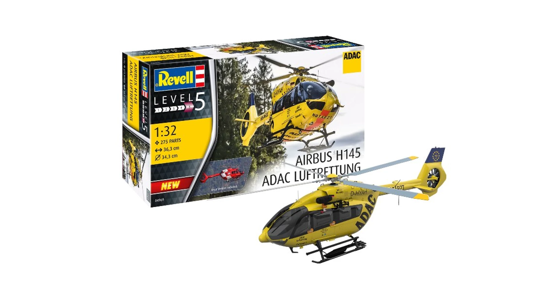 Revell 1:32 Airbus H145 ADAC Luftrettung helikopter makett - MAKETT  HELIKOPTER