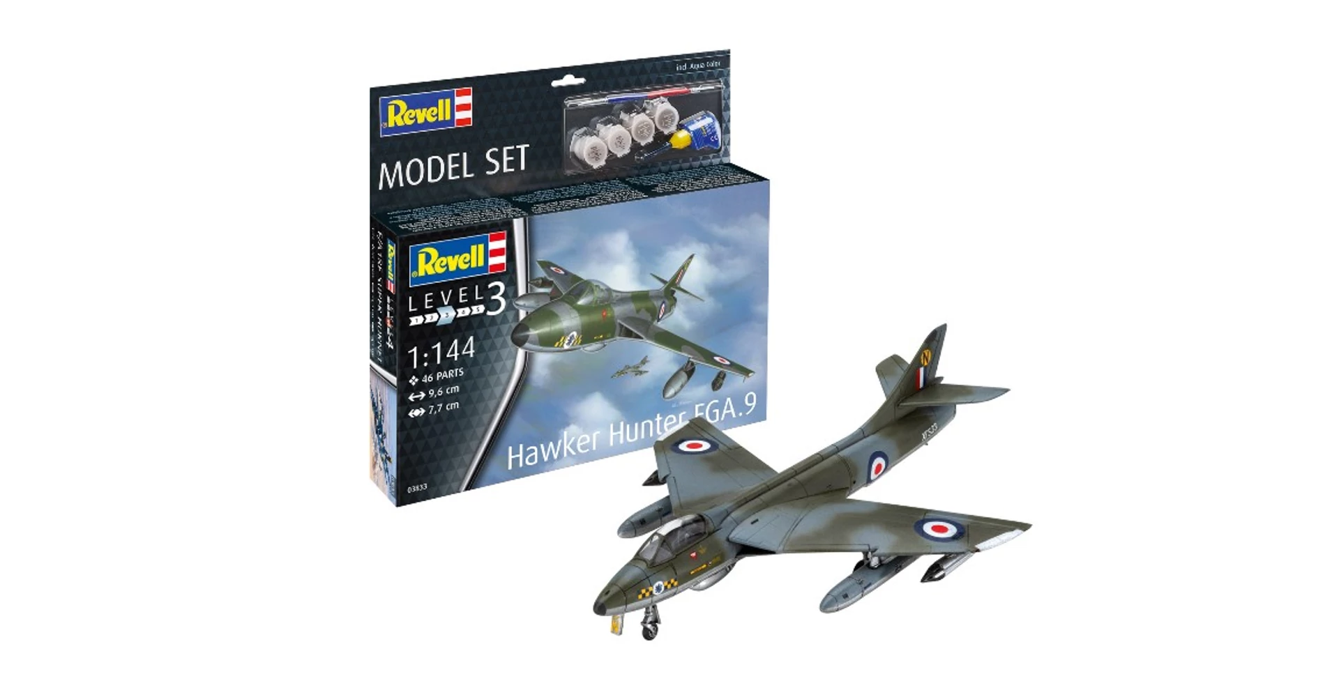 Revell 1:144 Hawker Hunter FGA.9 SET repülő makett - MAKETT REPÜLŐGÉP