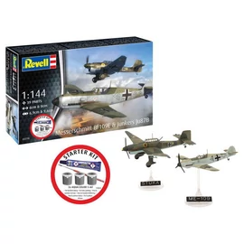 REV-73770 Revell 1:144 Starter Kit Messerschmitt Bf109E & Ju87B Stuka makett repülő