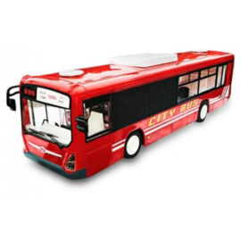 Távirányítós busz nyitható ajtóval hanggal lámpával 33cm E635-003 piros