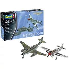 REV-3711 Revell 1:72 Messerschmitt Me262 & P-51B Mustang Combat Set