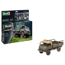 REV-63348 Revell 1:35 Unimog 404 S makett készlet kiegészítokkel