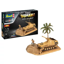 REV-3334 Revell 1:76 First Diorama Set - Sd.Kfz. 124 Wespe harcjármu makett