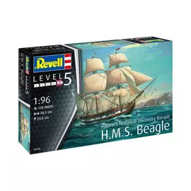 Revell 1:96 H.M.S. Beagle Darwin's Historical Discovery Barque hajó makett