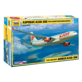 Zvezda 1:144 Airbus A330-300 Civil airliner repülő makett