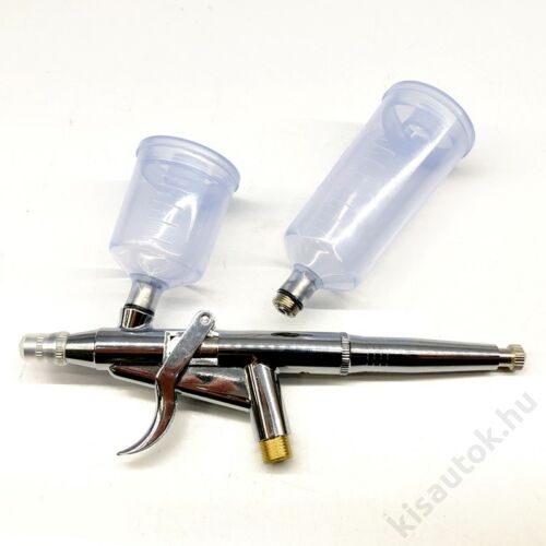 Airbrush Trigger festékszóró pisztoly 2db műanyag tartállyal