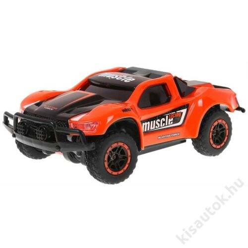 Mini rally kül- és beltéri távirányítós autó 15cm Muscle fekete-narancs