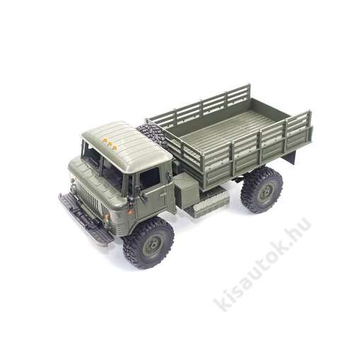 Valósághű Gaz-66 távirányítós teherautó 1/16 10km/h WPL B24 zöld
