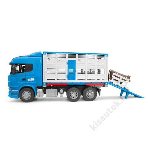 Bruder Scania R-Series Állatszállító egy marhával
