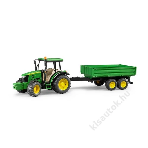 Bruder John Deer 5115M traktor utánfutóval