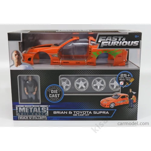 JADA - 1/24 - TOYOTA - SUPRA MKIV 1995 - PAUL WALKER - FAST & FURIOUS I (2001) - ORANGE GREEN KIT