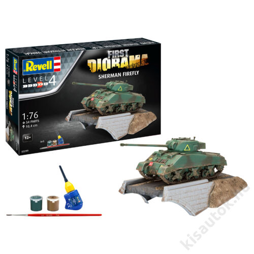 Revell 1:76 First Diorama Set - Sherman Firefly tank makett