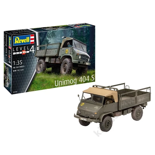Revell 1:35 Unimog 404 S harcijármű makett
