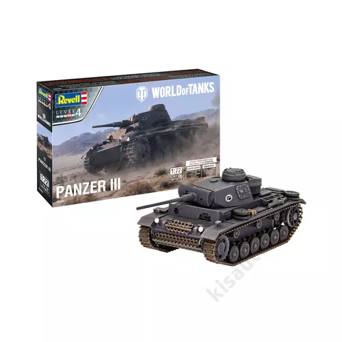 Revell 1:72 Panzer III World of Tanks tank makett