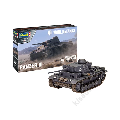 Revell 1:72 Panzer III World of Tanks tank makett