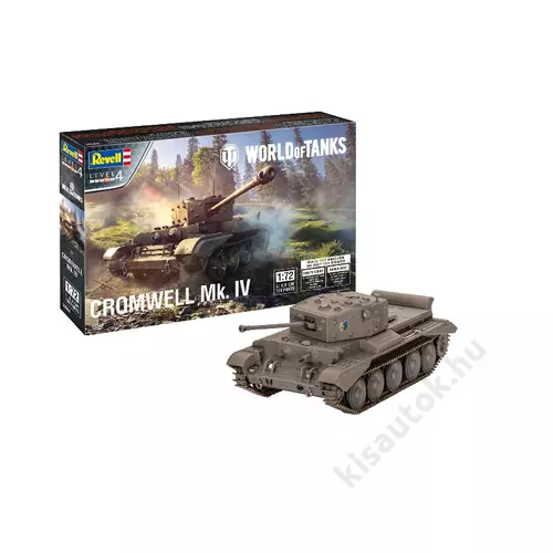 Revell 1:72 Cromwell Mk. IV World of Tanks tank makett
