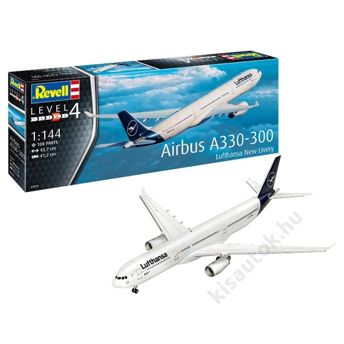 REV-3816 Revell 1:144 Airbus A330-300 - Lufthansa New Livery makett repülo