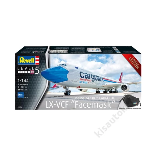 Revell 1:144 Boeing 747-8F Cargolux LX-VCF "Facemask" Limited Edition repülő makett