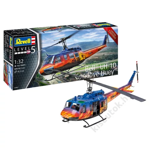Revell 1:32 Bell UH-1D Goodbye Huey Limited Edition makett helikopter