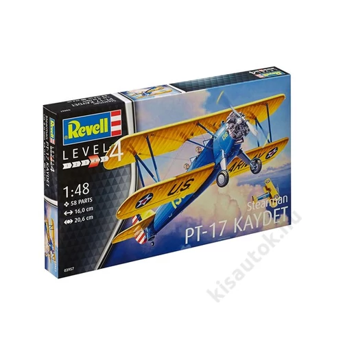 Revell 1:48 Stearman PT-17 Kaydet repülő makett