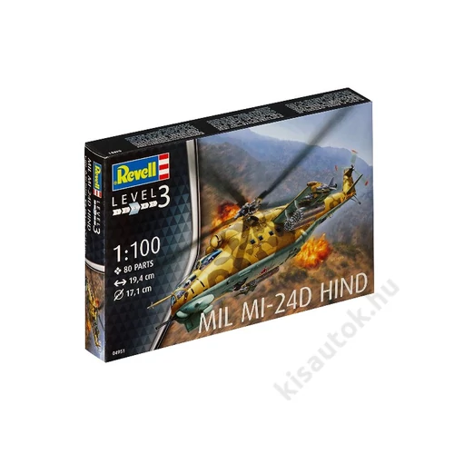 Revell 1:100 Mil Mi-24D Hind helikopter makett