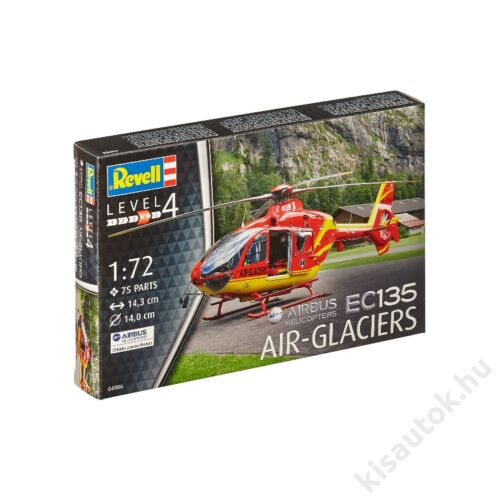 Revell 1:72 Airbus Helicopters EC135 Air-Glaciers helikopter makett