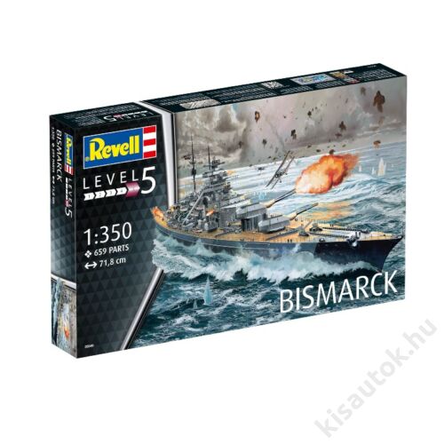 Revell 1:350 Bismarck hajó makett