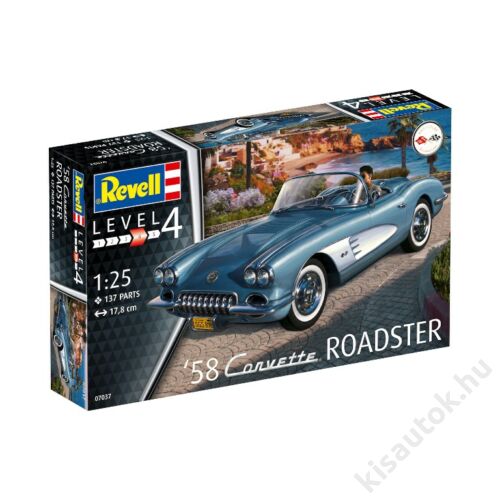 Revell 1:25 '58 Corvette Roadster makett autó