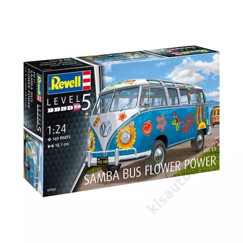 Revell 1:24 VW T1 Samba Bus Flower Power autó makett