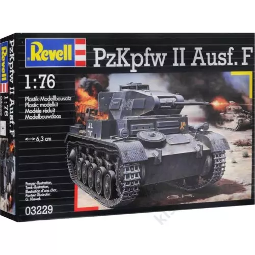 Revell 1:76 PzKpfw II Ausf.F tank makett