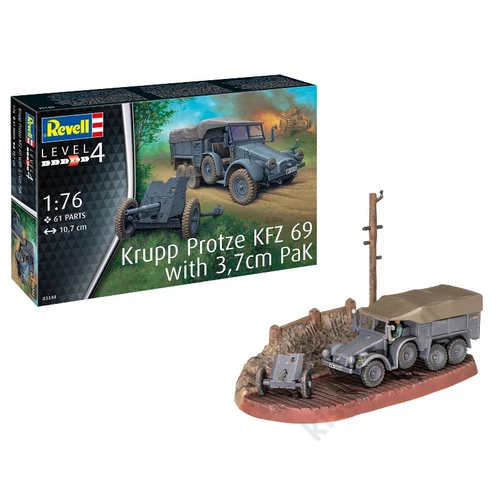 REV-3344 Revell 1:76 Krupp Protze KFZ 69 with 3,7cm PaK