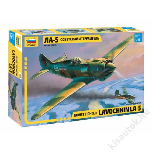 Zvezda 1:48 Soviet Fighter Lavochkin LA-5 repülő makett