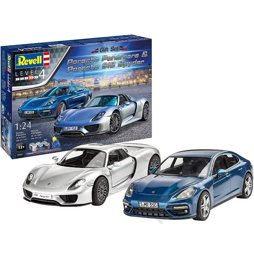Revell 1:24 Porsche Panamera & 918 Spyder Gift SET autó makett