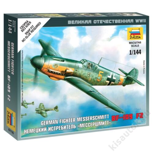 Zvezda 1:144 German Fighter Messerschmitt Bf-109 F2 makett repülő