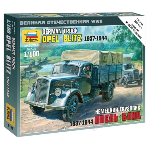 Zvezda 1:100 German Truck Opel Blitz 1937-1944 harcijármű makett