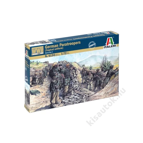 ITA-6134 Italeri 1:72 German Paratr. - tropical unif. (WWII) figura makett szett