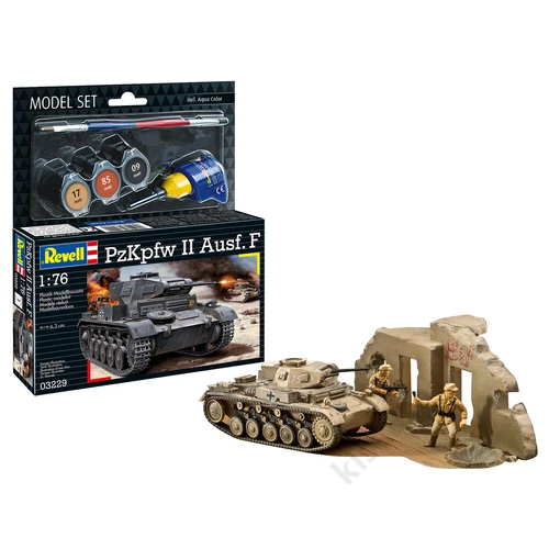 REV-63229 Revell 1:76 PzKpfw II Ausf. F makett készlet kiegészítokkel