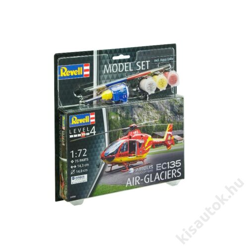 Revell 1:72 Airbus Helicopters EC135 Air-Glaciers SET helikopter makett