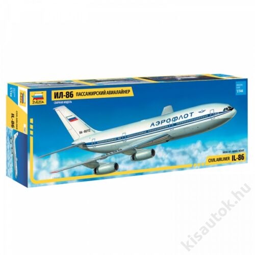 Zvezda 1:144 Civil Airliner Il-86 repülő makett