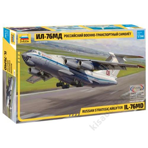 Zvezda 1:144 Russian Strategic Airlifter Il-76MD repülő makett