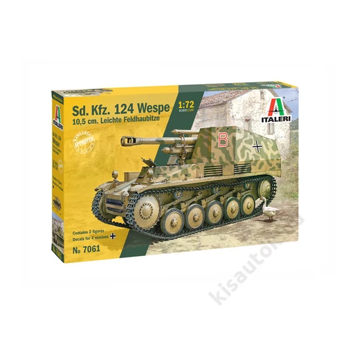 Italeri 1:72 Sd.Kfz.124 Wespe 10.5 cm. Leichte Feldhaubitze makett harcjármü