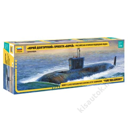 Zvezda 1:350 Borey-Class Russian Nuclear Ballistic Submarine "Yury Doglorukiy" tengeralattjáró makett