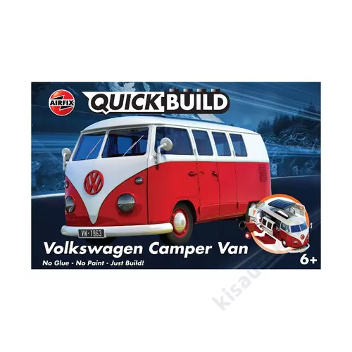 Airfix QUICKBUILD VW Camper Van piros