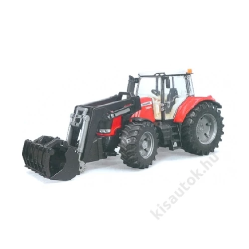 Bruder Massey Ferguson 7600 traktor homlokrakodóval