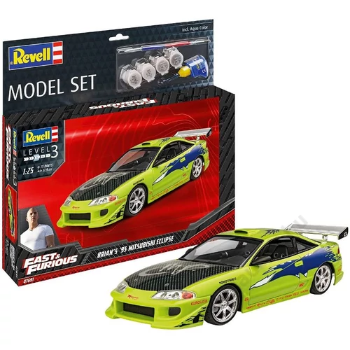 REV-67691 Revell 1:25 Fast & Furious Brian's 1995 Mitsubishi Eclipse SET