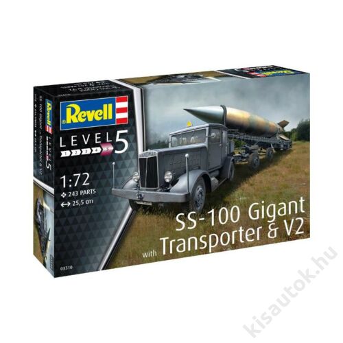 Revell 1:72 SS-100 Gigant + Transporter + V2 harcijármű makett