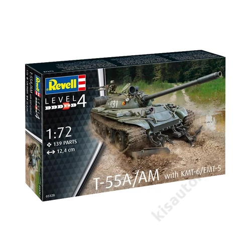 REV-3328 Revell 1:72 T-55A/AM with KMT-6/EMT-5